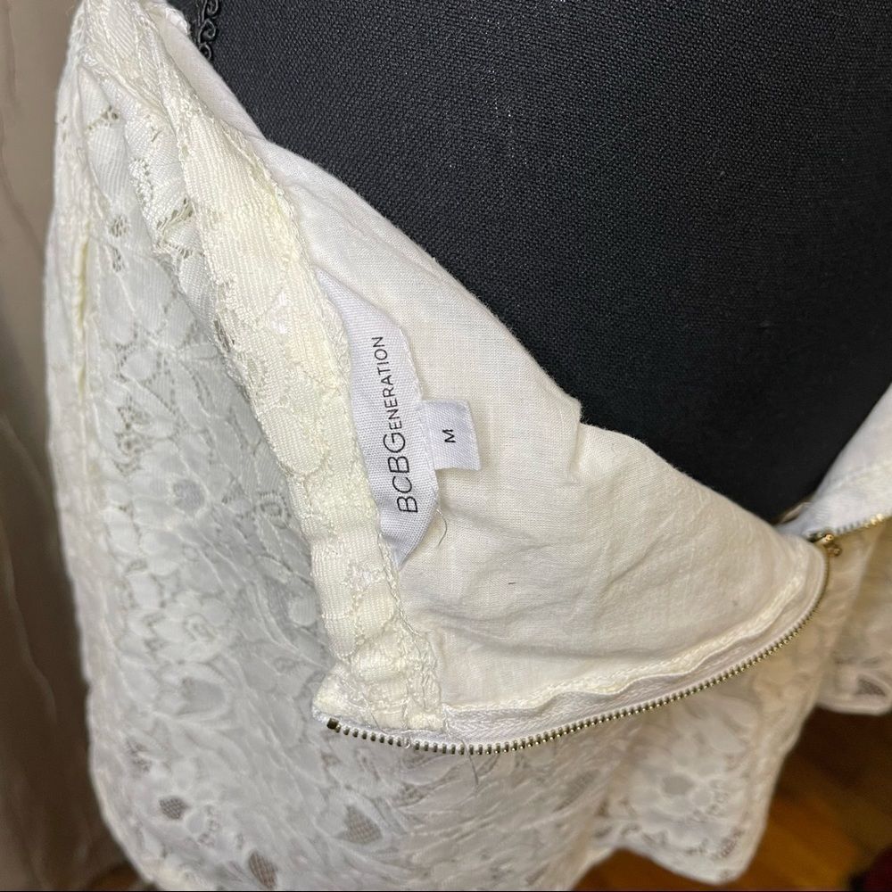 BCBGeneration White Lace Mini Skirt - Picture 5 of 13